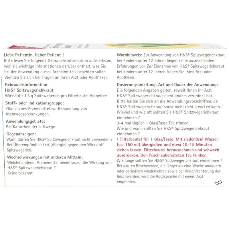 H&S Spitzwegerichkraut Filterbeutel
