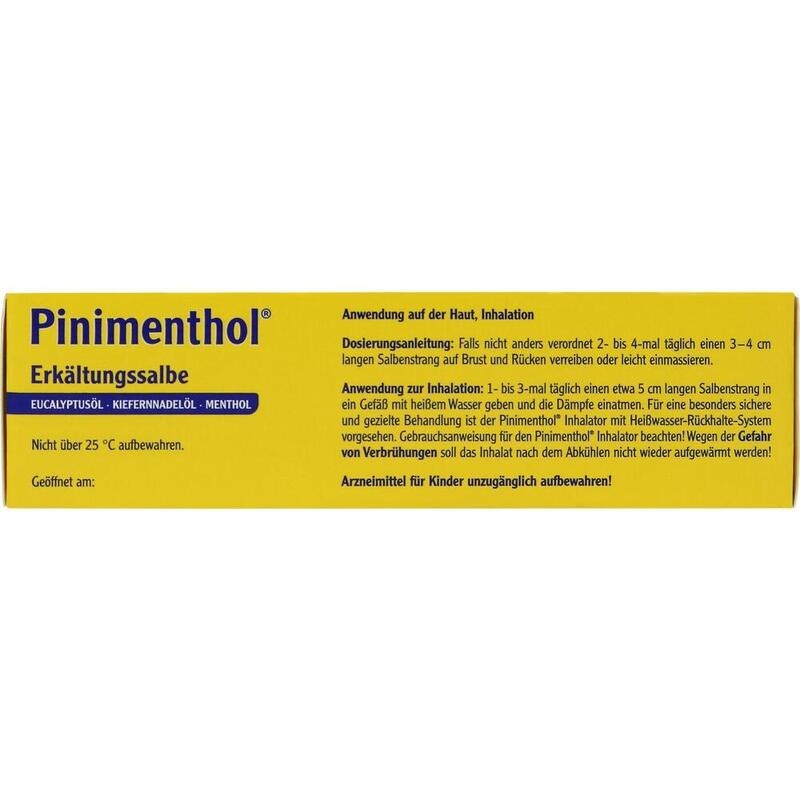 PINIMENTHOL Erkältungssalbe Eucal./Kiefern./Menth.