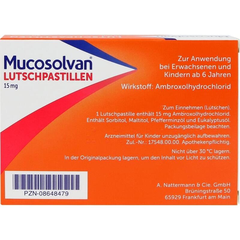 MUCOSOLVAN Lutschpastillen 15 mg