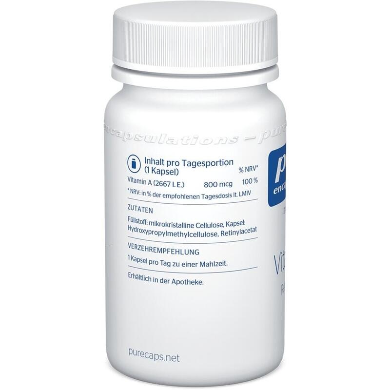 PURE ENCAPSULATIONS Vitamin A Retinylacetat Kaps.