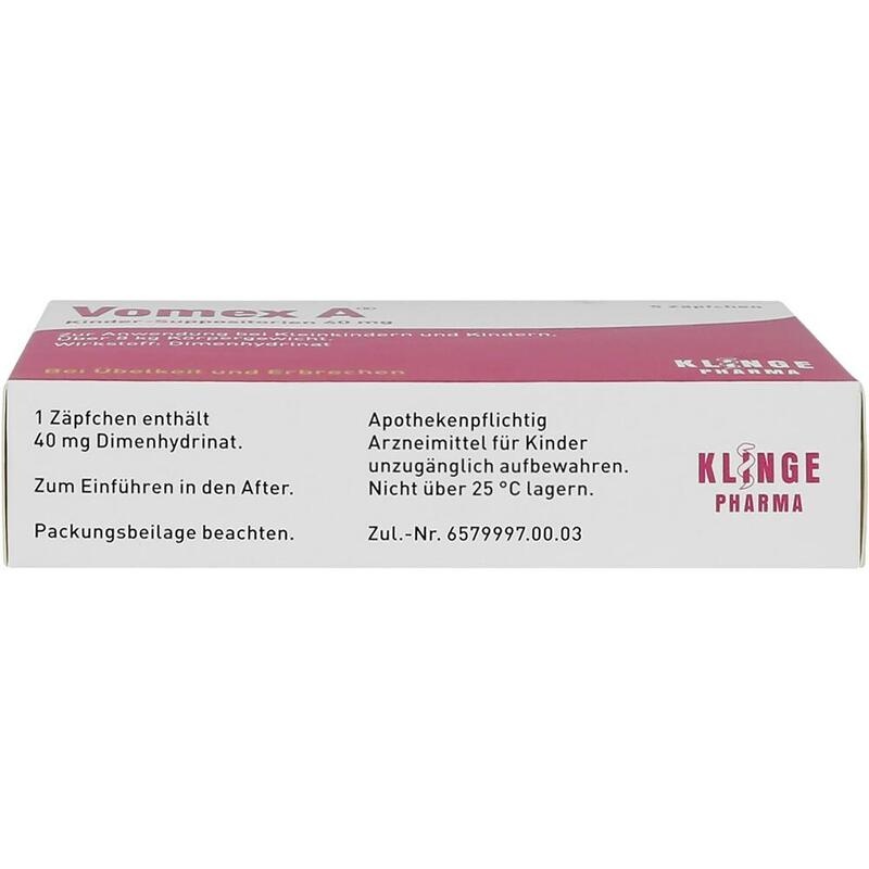 VOMEX A Kinder-Suppositorien 40 mg