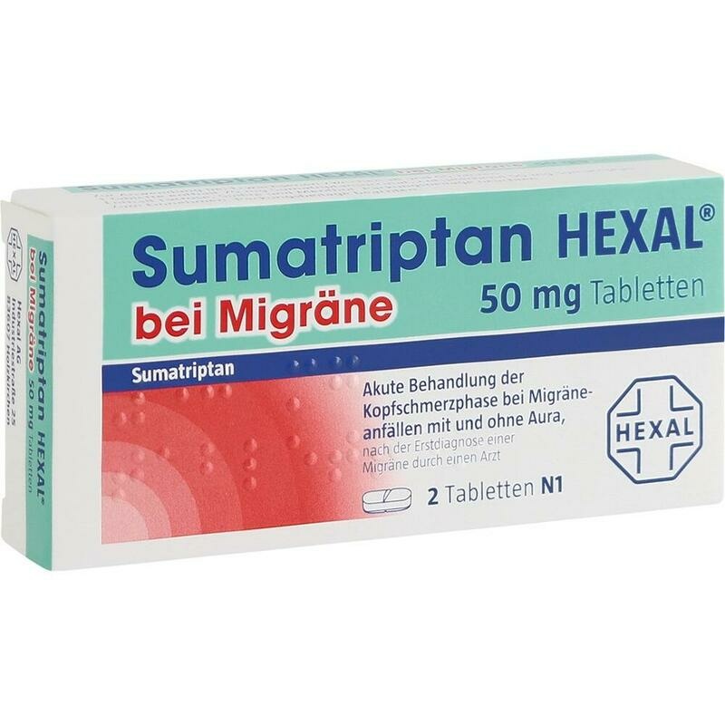 SUMATRIPTAN HEXAL bei Migräne 50 mg Tabletten