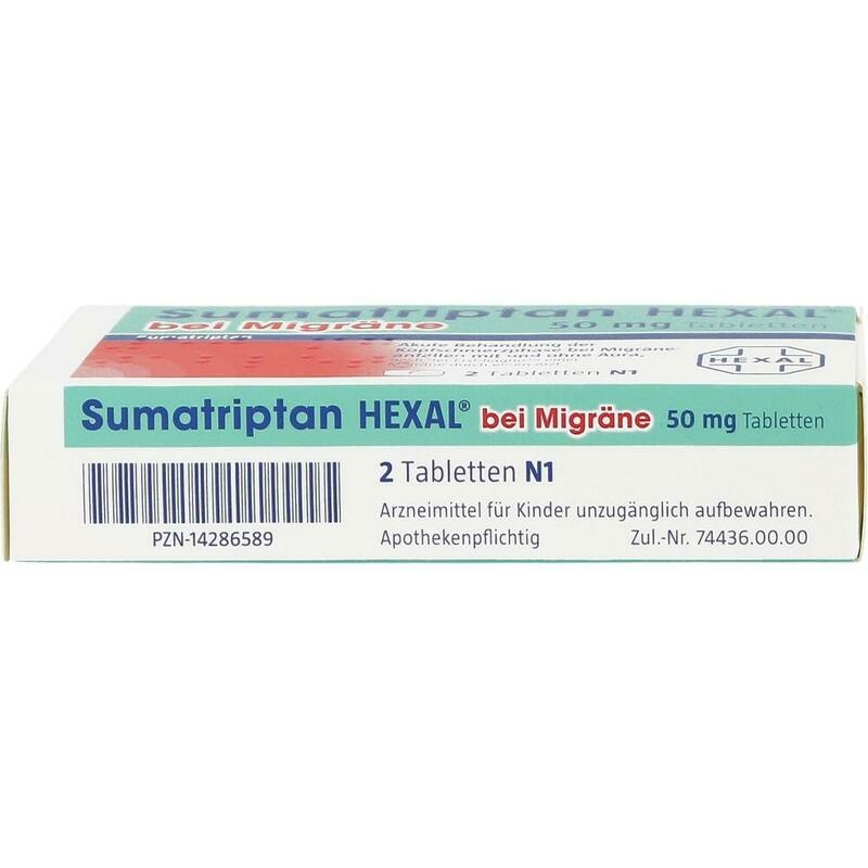 SUMATRIPTAN HEXAL bei Migräne 50 mg Tabletten