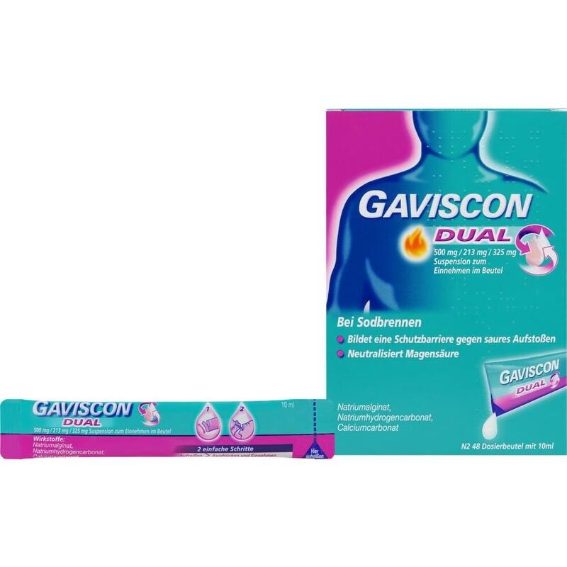 GAVISCON Dual 500mg/213mg/325mg Susp.z.Einn.Btl.