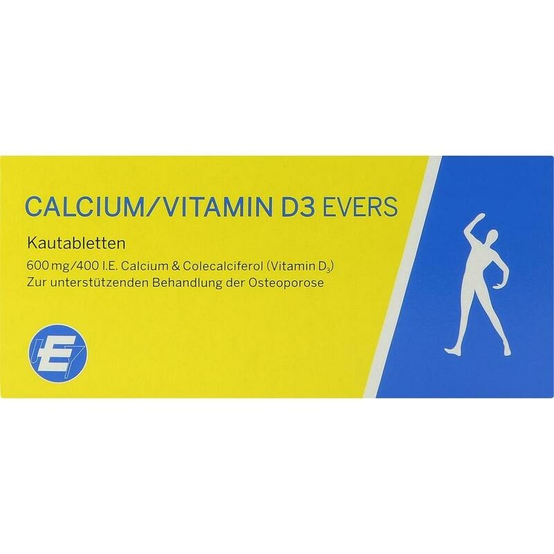 CALCIUM/VITAMIN D3 Evers 600 mg/400 I.E Kautabl.